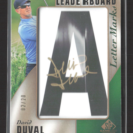 2005 UD SP Game Used Golf Leaderboard Letter Marks David Duval #LM-DD Auto 02/20