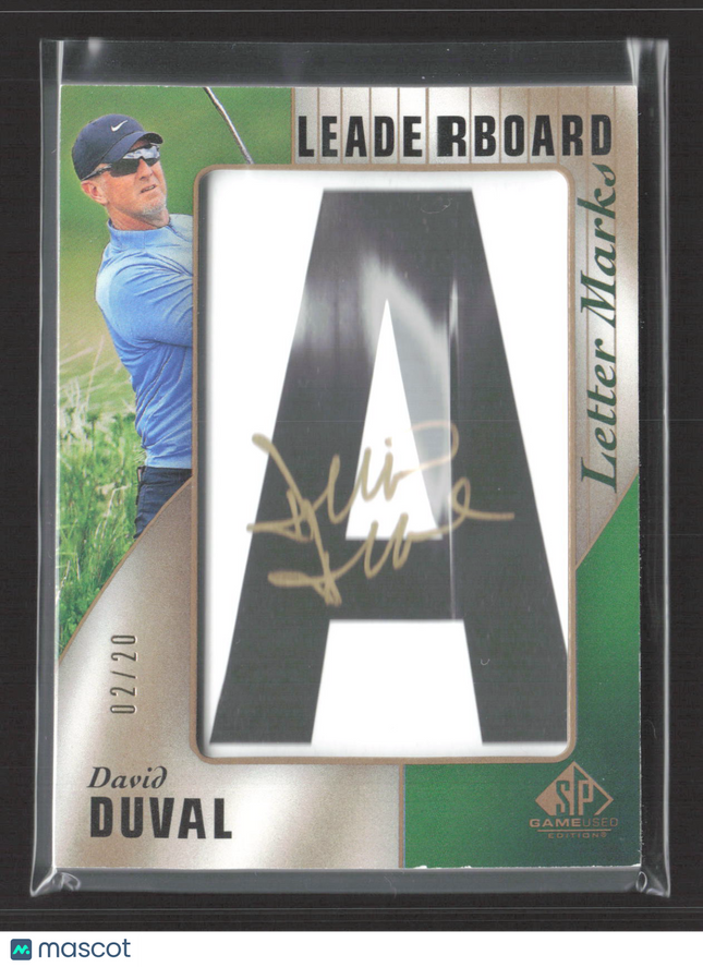 2005 UD SP Game Used Golf Leaderboard Letter Marks David Duval #LM-DD Auto 02/20