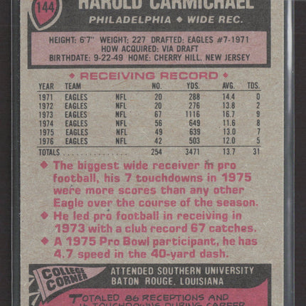 1977 Topps Harold Carmichael #144