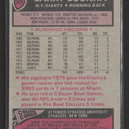 1977 Topps Larry Csonka #505
