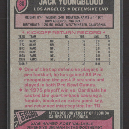 1970 Topps Jack Youngblood #80