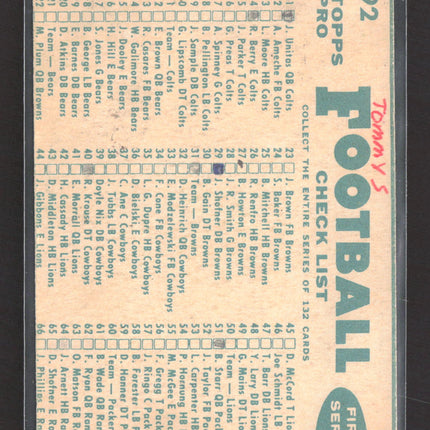 1960 Topps Philadelphia Eagles #92