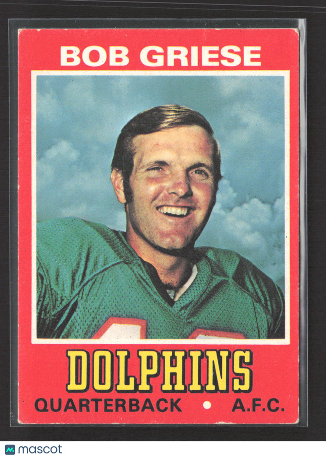 1974 Topps Wonder Bread All-Star Series Bob Griese #8