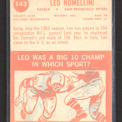 1963 Topps Leo Nomellini #143