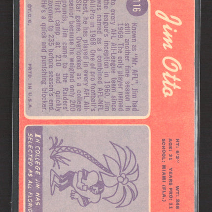 1970 Topps Jim Otto #116