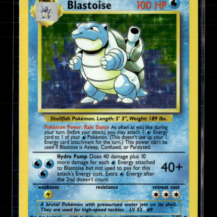 Pokemon 1999 Base Set Blastoise #2/102