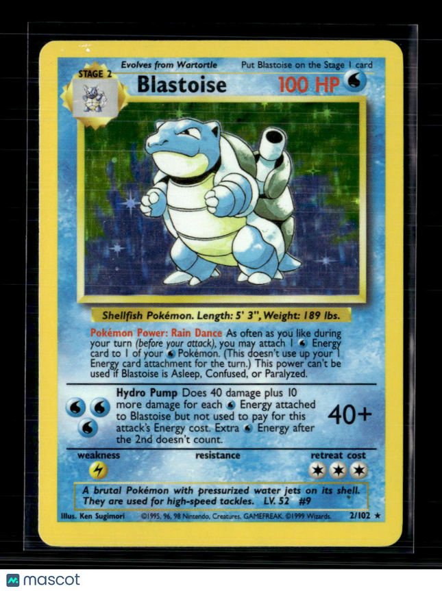 Pokemon 1999 Base Set Blastoise #2/102
