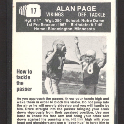 1975 Topps Wonder Bread All-Star Series Alan Page #17