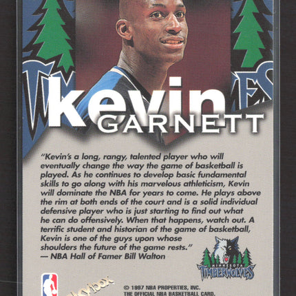 1997 SkyBox NBA Hoops Talkin' Hoops Bill Walton Kevin Garnett #16 of 30