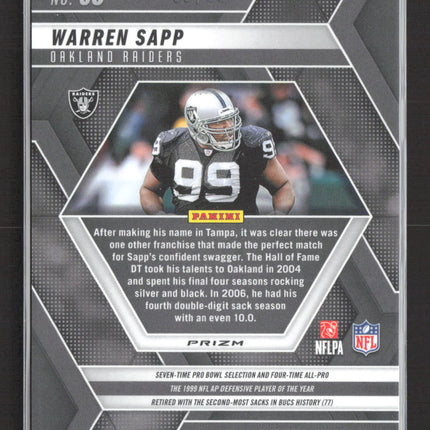 2025 Panini Mosaic Prizm Warren Sapp #68 Blue Circles 05/99