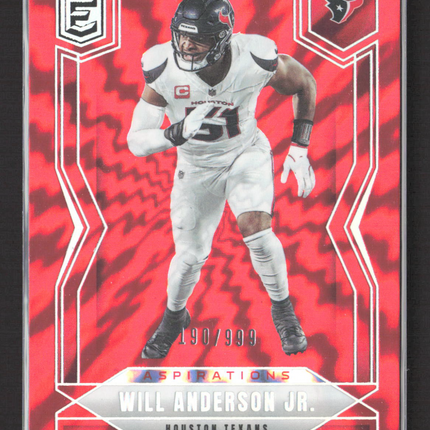 2025 Panini Donruss Elite Aspirations Will Anderson Jr. #28 /999