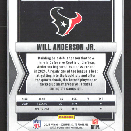2025 Panini Donruss Elite Aspirations Will Anderson Jr. #28 /999