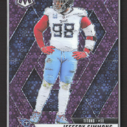 2025 Panini Mosaic Prizm Jeffery Simmons #81 Purple 04/60