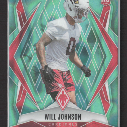 2025 Panini Phoenix Will Johnson #221 Teal RC 047/175