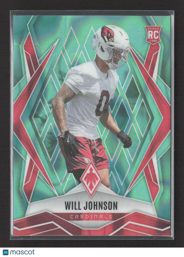2025 Panini Phoenix Will Johnson #221 Teal RC 047/175