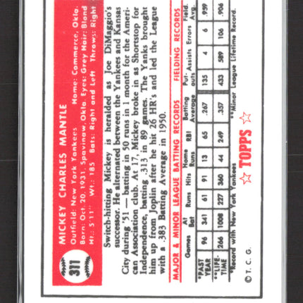 1988 R&N China Sports Nostalgia Mickey Mantle #311