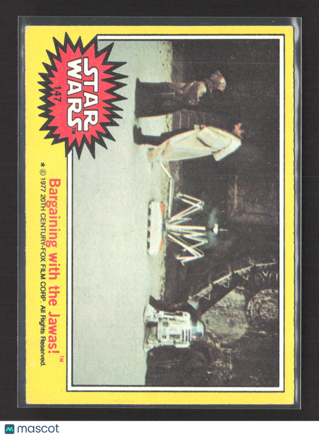 1977 Topps Star Wars Series 3 (Yellow Border) Bargaining with the Jawas! #147