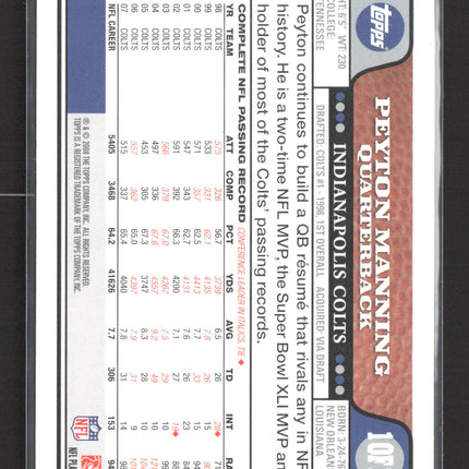 2008 Topps Peyton Manning #10 of 12