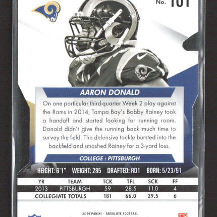 2014 Panini Absolute Football Aaron Donald #101 RC