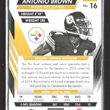 2014 Panini Absolute Football Spectrum Antonio Brown #16 30/49