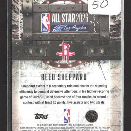 2026 Topps Chrome All Star 2026 Reed Sheppard Cactus Jack orange /25
