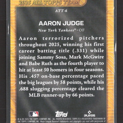 2026 Topps All Topps Team Aaron Judge #ATT-6