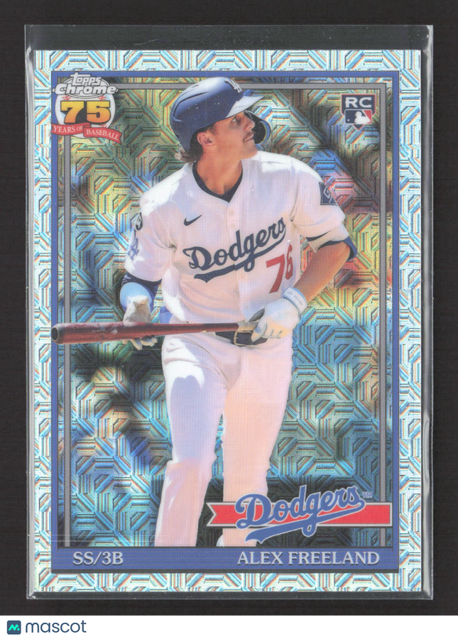 2025 Topps Chrome 75 Years of Baseball Alex Freeland #91C-56 Mojo Refractor RC