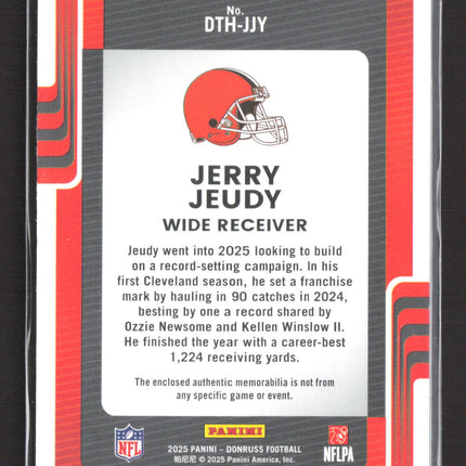 2025 Panini Donruss Threads Jerry Jeudy #DTH-JJY Jersey