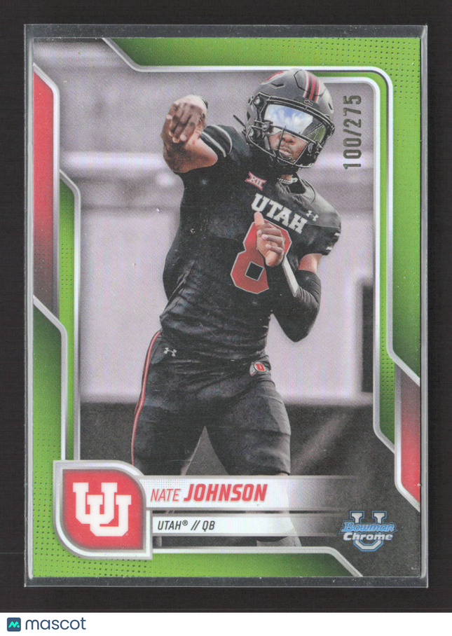 2025 Topps Bowman Chrome Nate Johnson #57 Green /275