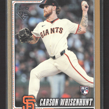 2026 Topps Series One Carson Whisenhunt #184 Gold RC /2026
