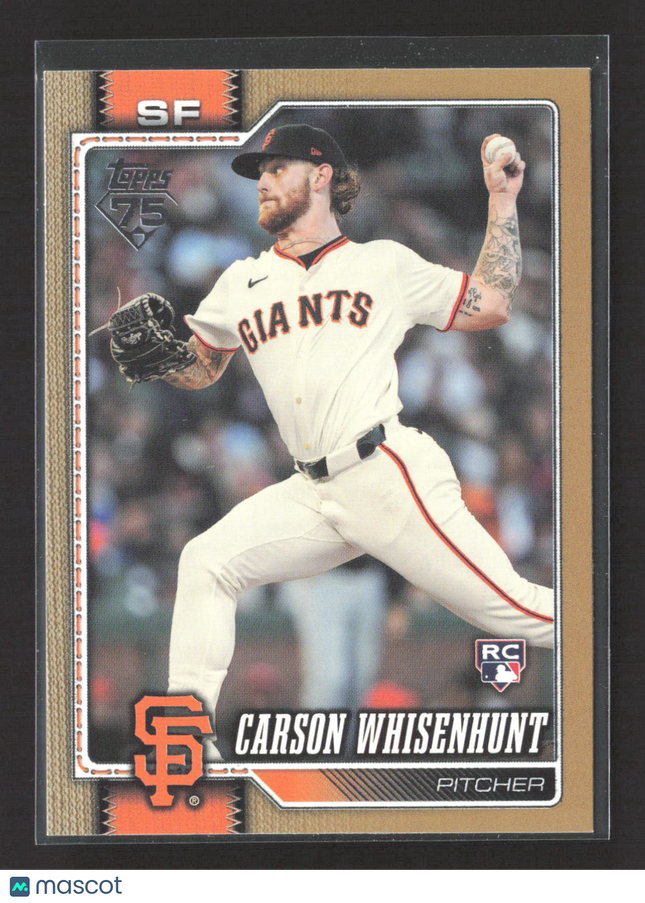 2026 Topps Series One Carson Whisenhunt #184 Gold RC /2026