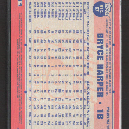 2026 Topps Chrome Silver Pack Bryce Harper #91C-57 Mojo