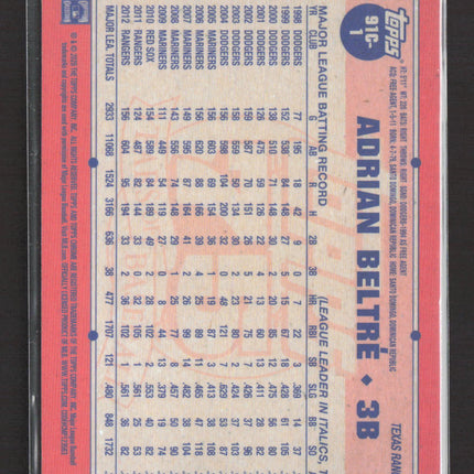 2026 Topps Chrome 75 Years of Baseball Adrian Beltre #91C-1 Silver Pack Mojo
