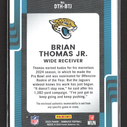 2025 Panini Donruss Football Donruss Threads Brian Thomas Jr. #DTH-BTJ Jersey