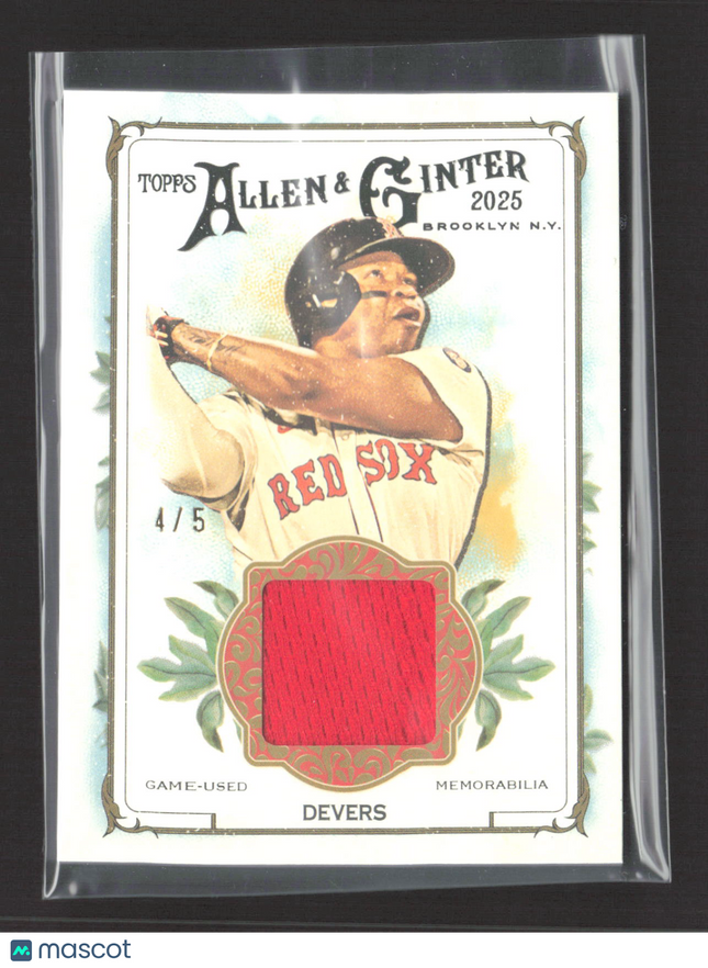2025 Topps Allen & Ginter Rafael Devers #AGR-RD /5 Game-Used Jersey