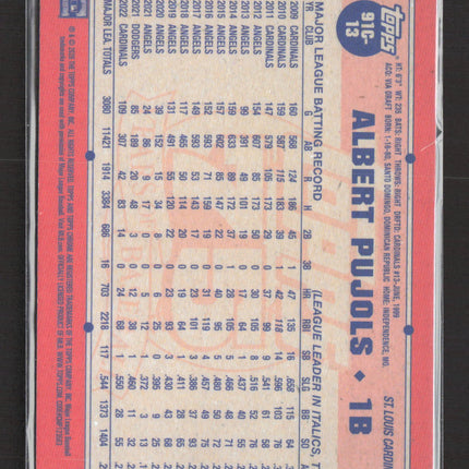 2026 Topps Chrome 75 Years of Baseball Albert Pujols #91C-13 Mojo