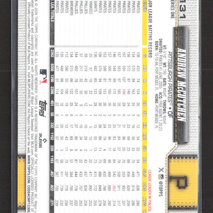 2026 Topps Series 1 Andrew McCutchen #131 Silver Crackle Foil