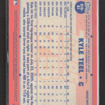 2026 Topps Chrome 75 Years of Baseball Kyle Teel #91C-61 RC