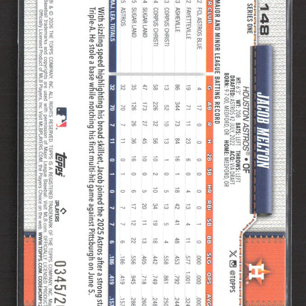2026 Topps Series One Jacob Melton #148 Gold /2026