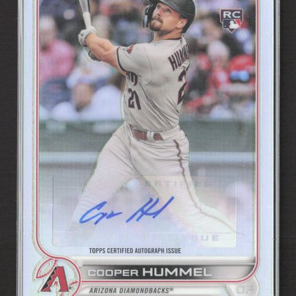 2022 Topps Chrome Cooper Hummel #AC-CH RC Auto