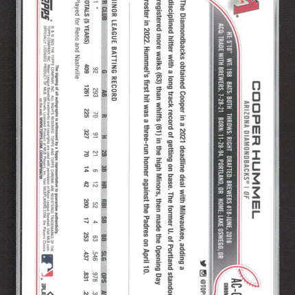 2022 Topps Chrome Cooper Hummel #AC-CH RC Auto