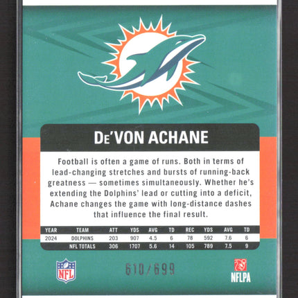 2025 Panini Revolution De'Von Achane #37 Storm 610/699