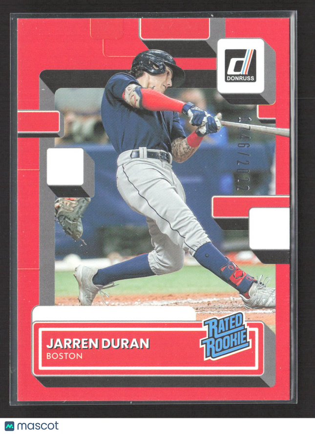 2022 Panini Donruss Baseball Jarren Duran #40 Red 1746/2022