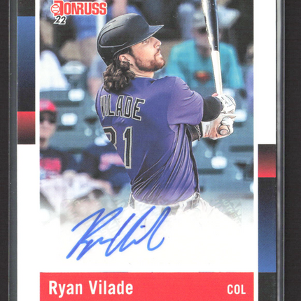 2022 Panini Donruss 1988 Retro Ryan Vilade #R88S-RV Auto