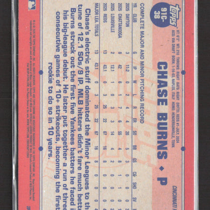2025 Topps Chrome Silver Pack Mojo Chase Burns #91C-38 RC