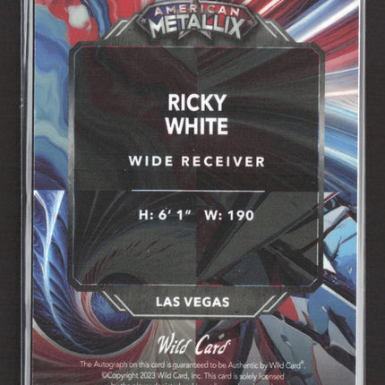 2023 Wild Card American Metallix Ricky White #WMM-RWA 8/8 Auto