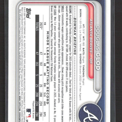 2024 Bowman Douglas Glod #BP-11 Purple Paisley 1st Bowman 164/199