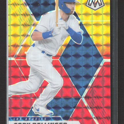 2021 Panini Mosaic Prizm Cody Bellinger #59 Red Yellow Blue 33/64