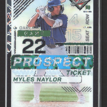 2024 Panini Prospect Edition Prizm Myles Naylor #99 33/39