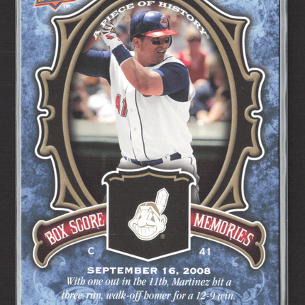 2009 Upper Deck Box Score Memories Victor Martinez #BSM-VM Blue 794/999